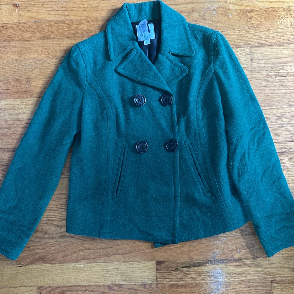 Women's green Double-Breasted Jacket